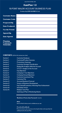 KamPlan 1.0 - 16 Point Major Account Business Plan